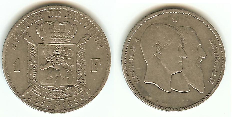 1 Franc 50e Anniv. de l'indépendence 1880 TB+